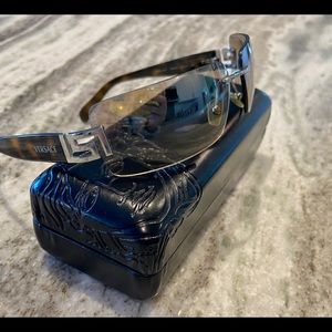 Versace Tortoise Rimless Sunglasses